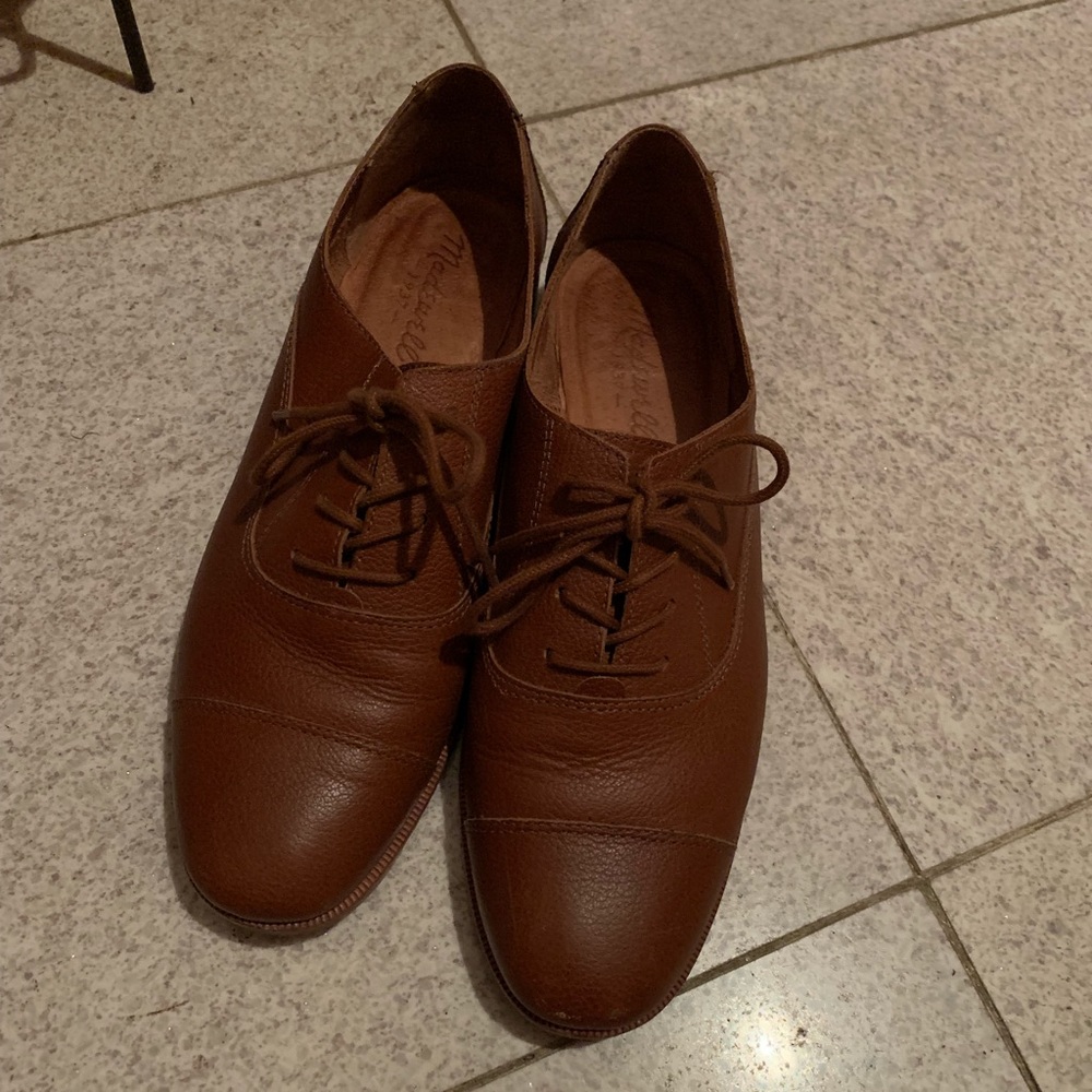 Madewell leather brown oxfords size 6.5